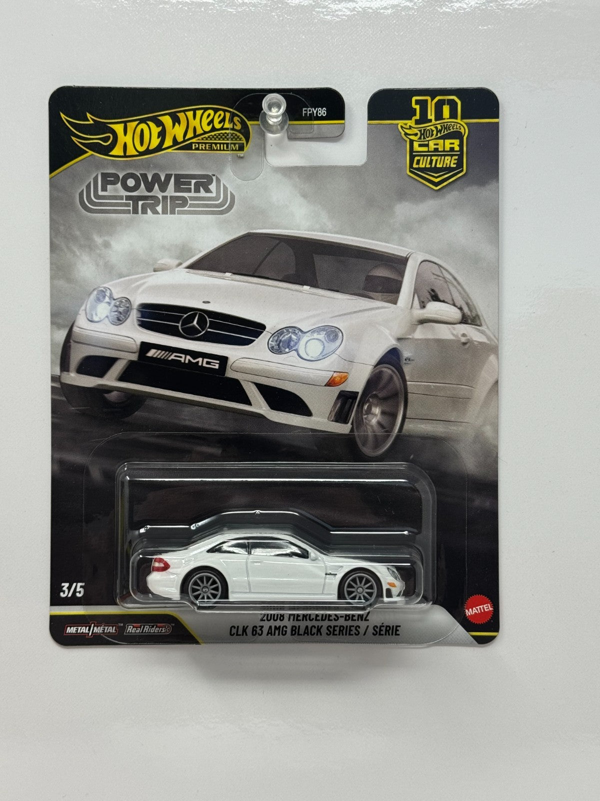 Hot Wheels Premium Power Trip Mercedes-Benz CLK 63 AMG Black Series 1:64 Diecast