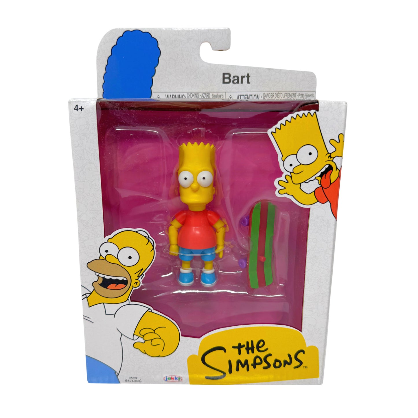 Jakks Pacific The Simpsons Bart with Skateboard Action Figure
