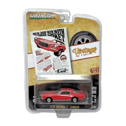 Greenlight Vintage Ad Cars 1970 Chevrolet Camaro 1:64 Diecast