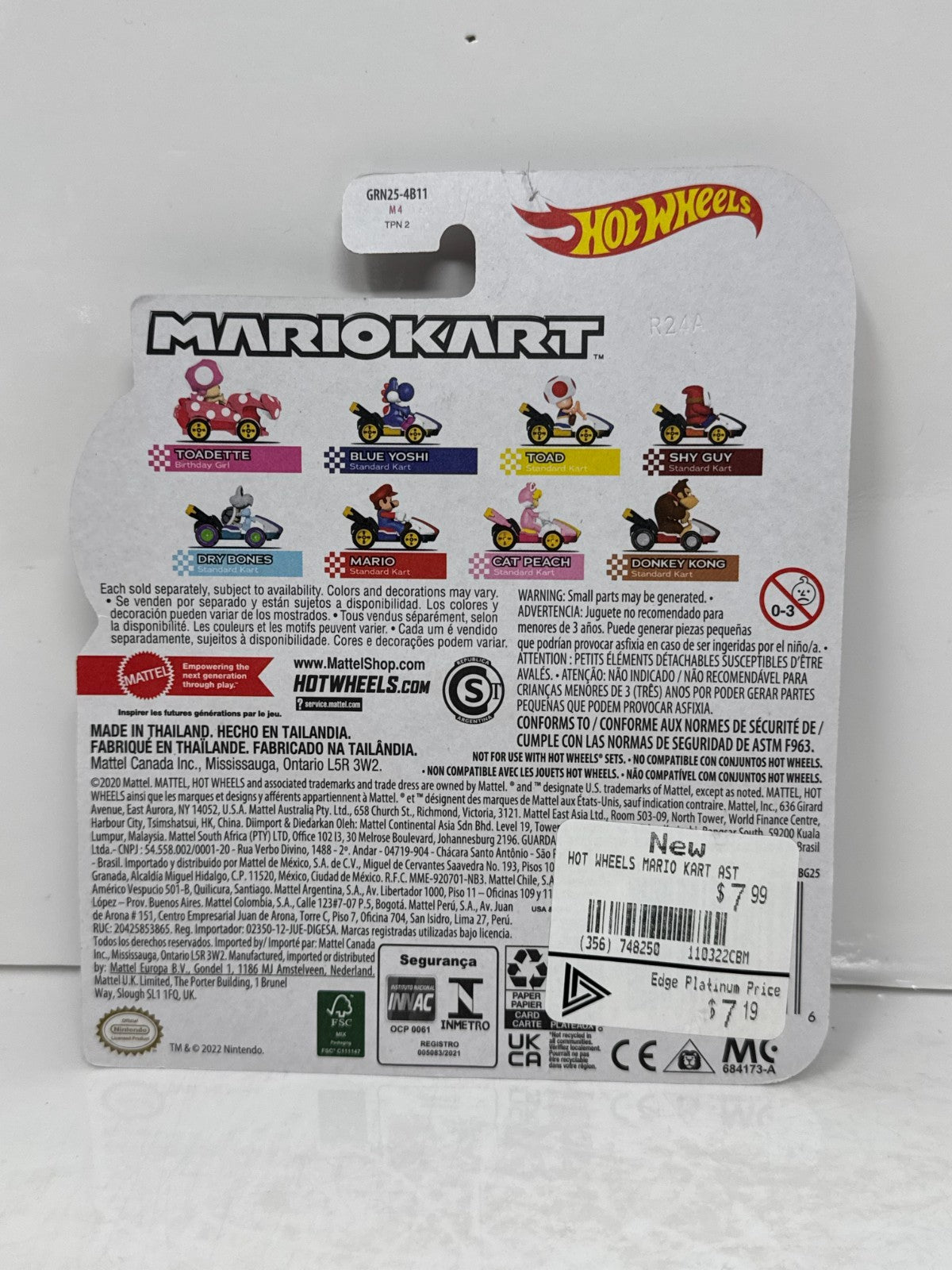 Hot Wheels Mario Kart Shy Guy Standard Kart 1:64 Diecast