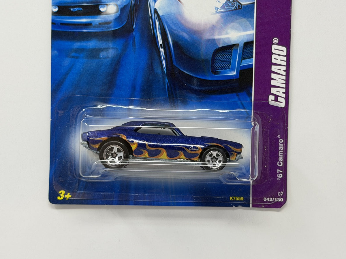 Hot Wheels Camaro 1967 Chevrolet Camaro 1:64 Diecast Blue Flame