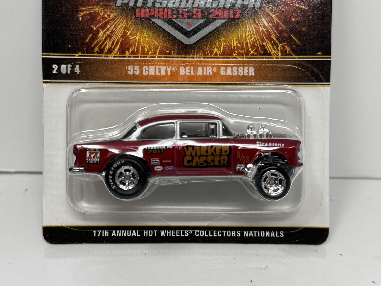 Hot Wheels 2017 Collectors Nationals 1955 Chevy Bel Air Gasser 1:64 Diecast