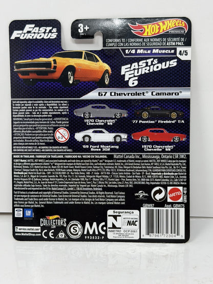 Hot Wheels Premium Fast & Furious 1967 Chevrolet Camaro 1:64 Diecast