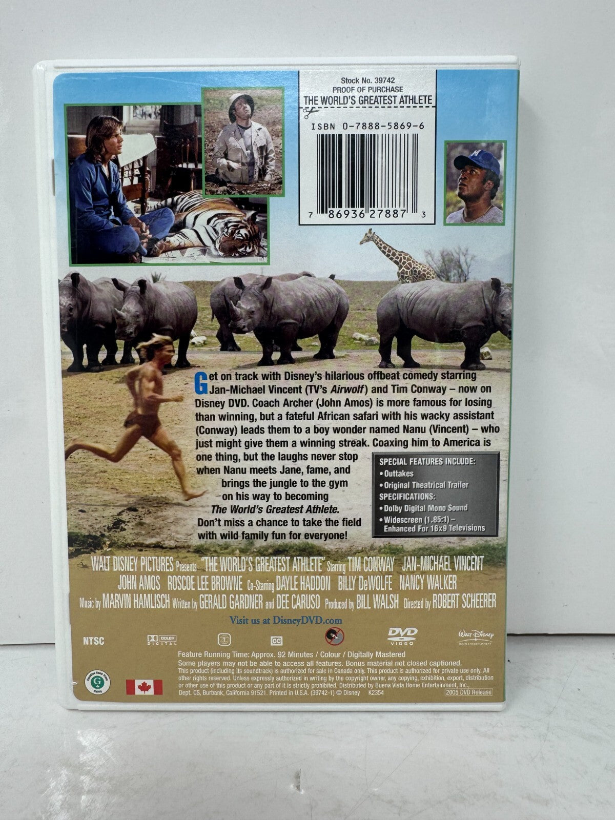 The World's Greatest Athlete (DVD) Disney Live Action Good Condition!!!