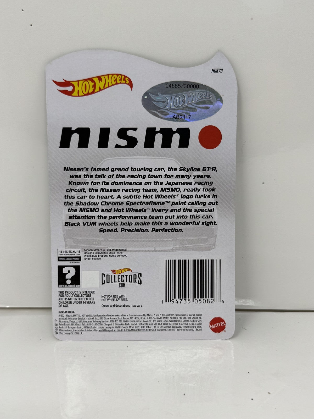 Hot Wheels RLC Red Line Club Nismo Nissan Skyline GT-R BNR34 1:64 Diecast