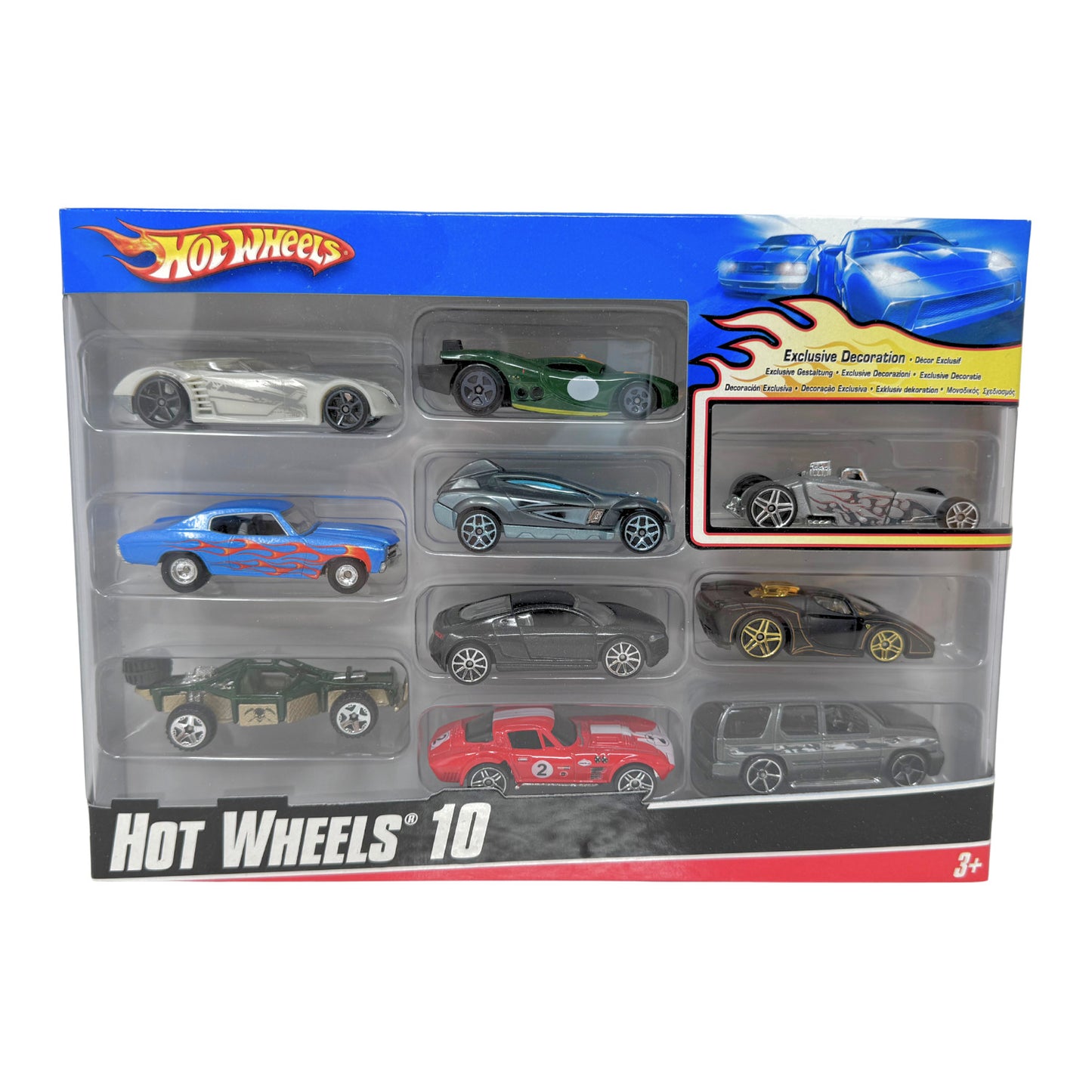 Hot Wheels 10-Car Gift Pack with Tire Fryer Exclusive Decoration 1:64 Diecast