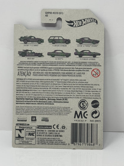 Hot Wheels Black & Gold 1970 Plymouth Superbird 1:64 Diecast Gray