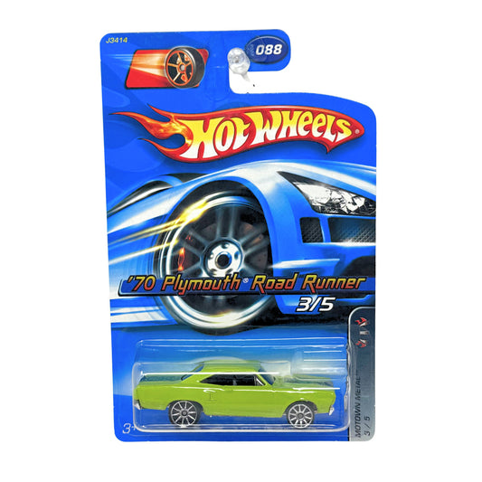 Hot Wheels Motown Metal 1970 Plymouth Road Runner 1:64 Diecast Green V2