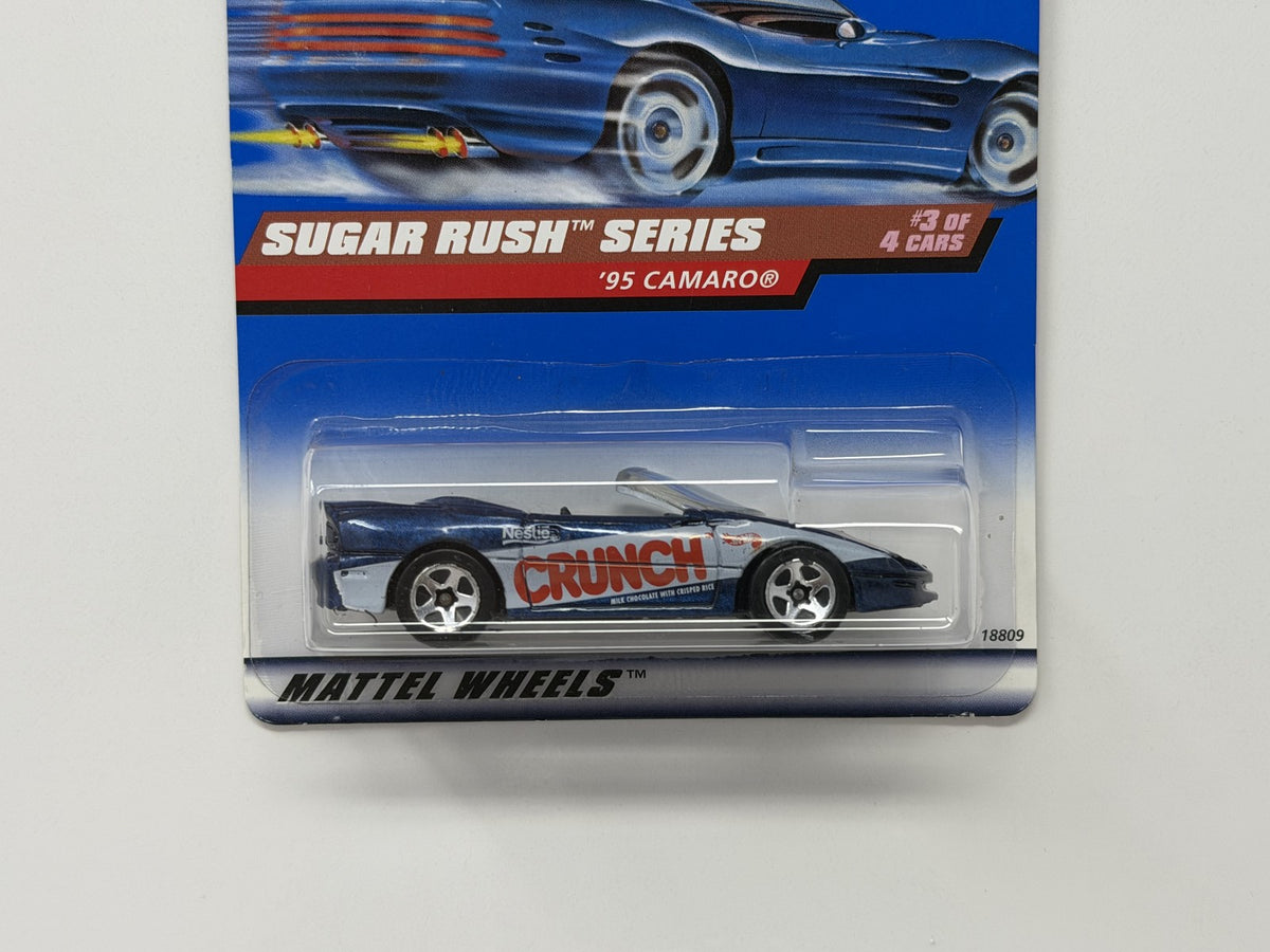 Hot Wheels Sugar Rush 1995 Chevrolet Camaro Convertible Crunch 1:64 Diecast Blue