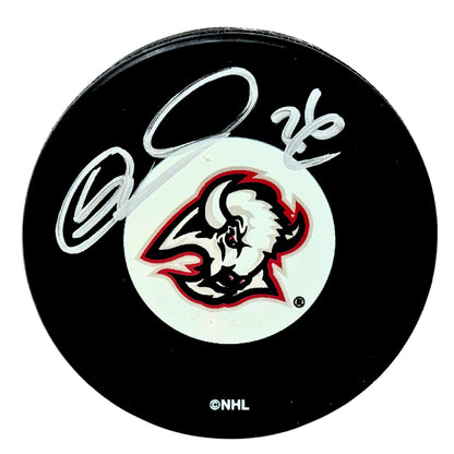 Matthew Barnaby Buffalo Sabres Signed NHL Autograph Puck Silver Auto