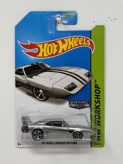 Hot Wheels ZAMAC HW Workshop 1969 Dodge Charger Daytona 1:64 Diecast