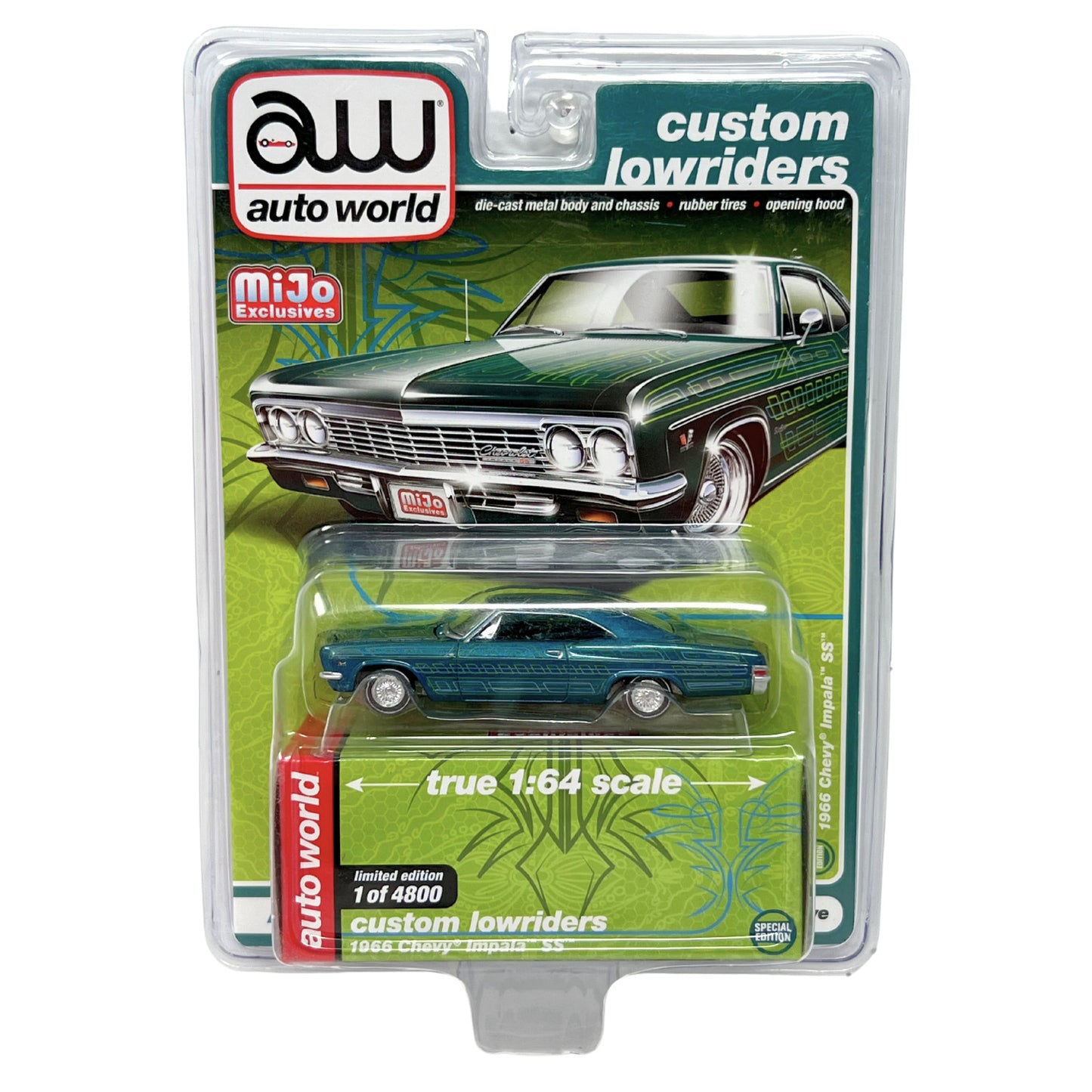 Auto World Mijo Custom Lowriders 1966 Chevy Impala SS 1:64 Diecast