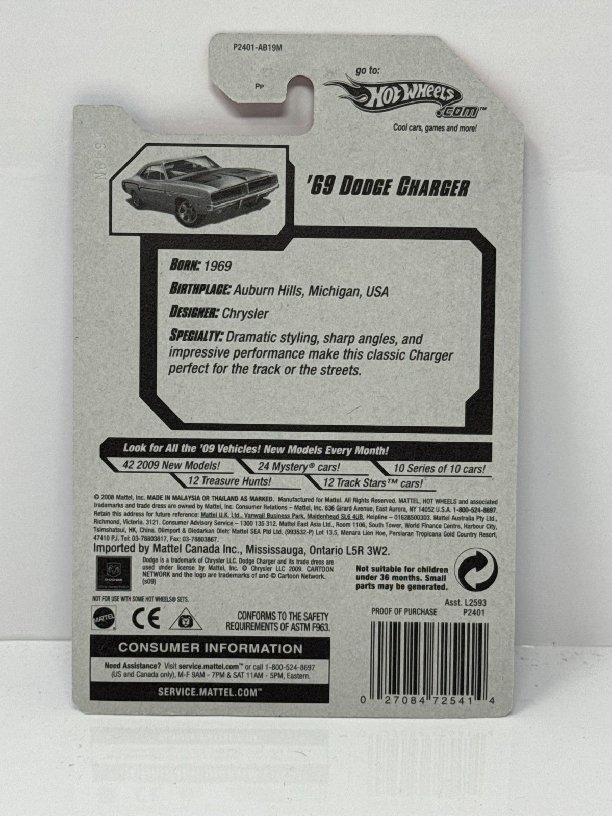 Hot Wheels Muscle Mania 1969 Dodge Charger 1:64 Diecast Factory Sealed