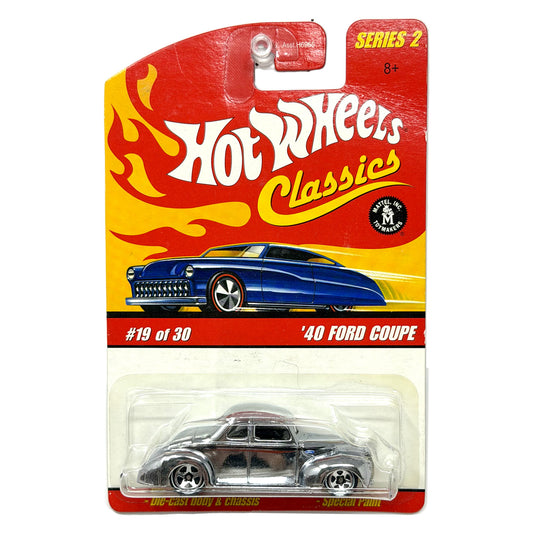 Hot Wheels Classics Series 2 1940 Ford Coupe 1:64 Diecast Chrome
