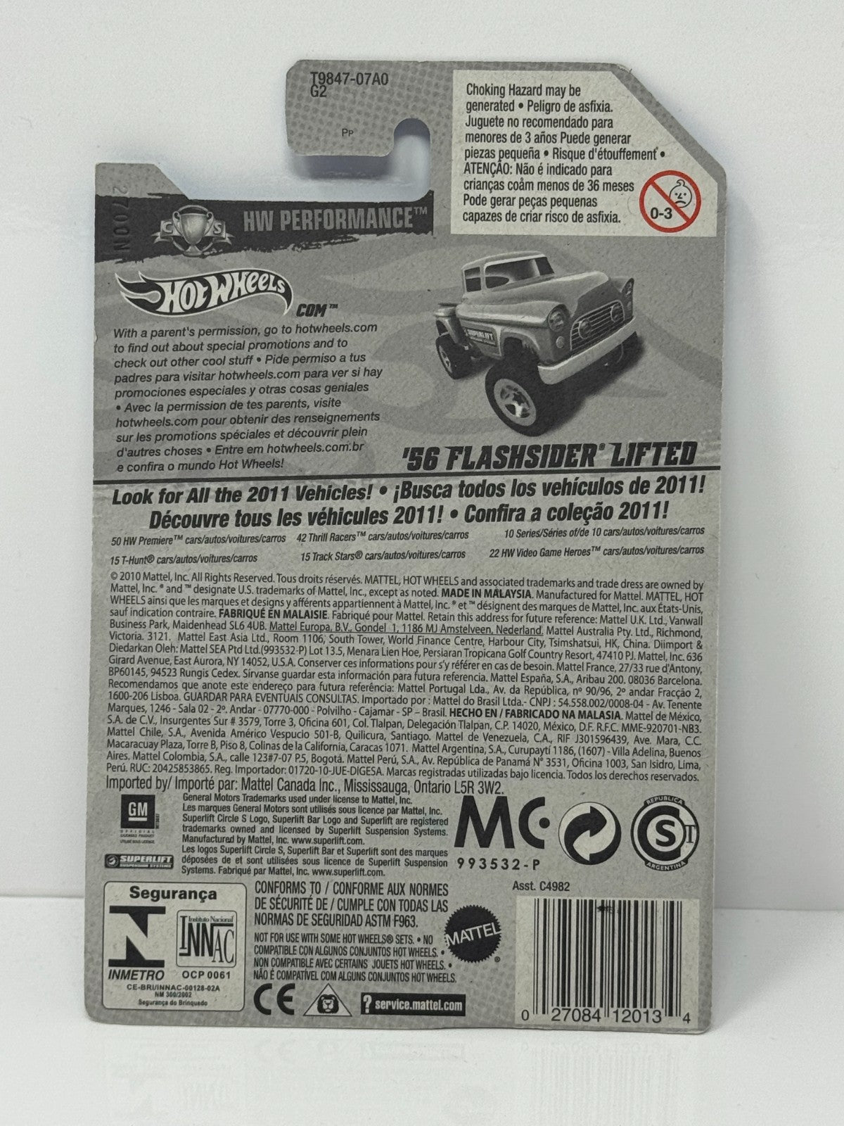 Hot Wheels 1990s Release 1956 Flashsider Lifted 1:64 Diecast