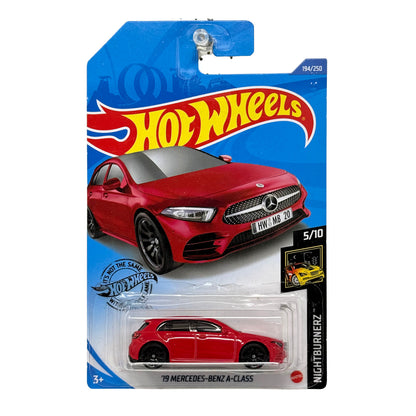 Hot Wheels Nightburnerz 2019 Mercedes-Benz A-Class 1:64 Diecast Red