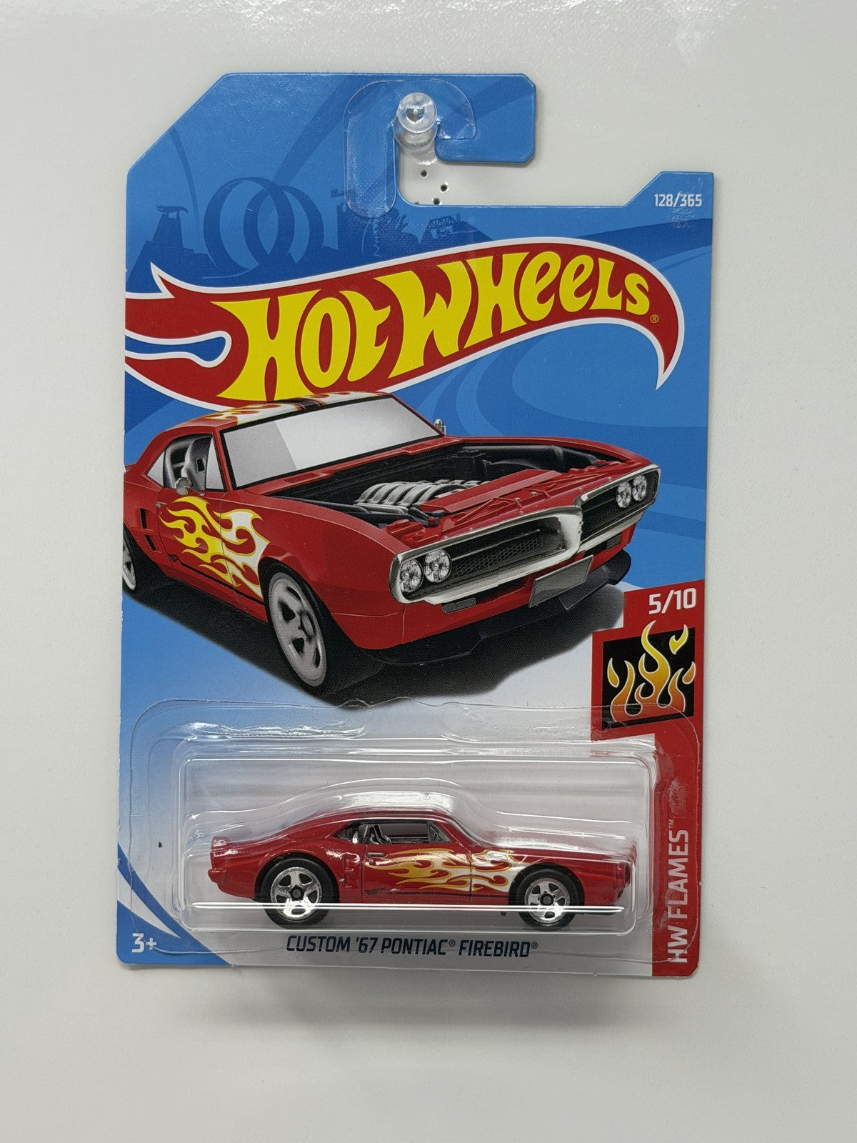 Hot Wheels Flames 1967 Pontiac Firebird 1:64 Diecast Red
