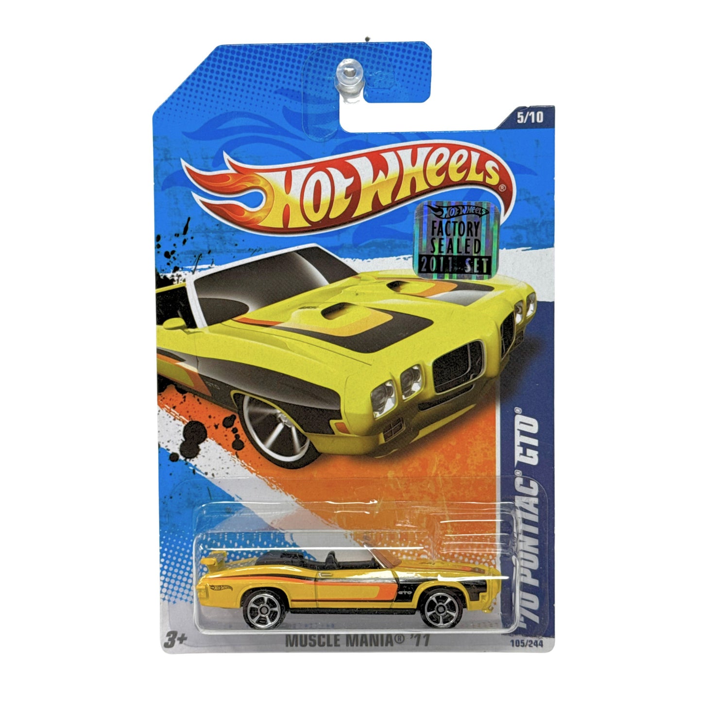 Hot Wheels Muscle Mania 1970 Pontiac GTO Convertible 1:64 Diecast Factory Sealed