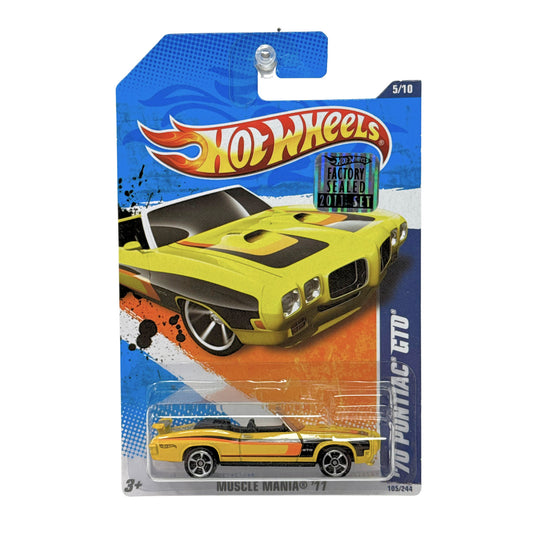Hot Wheels Muscle Mania 1970 Pontiac GTO Convertible 1:64 Diecast Factory Sealed