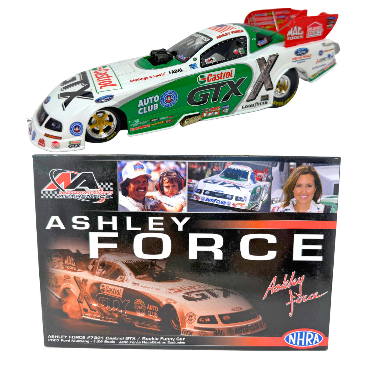 Action NHRA Ashley Force Castrol 2007 Ford Mustang Funny Car 1:24 Diecast