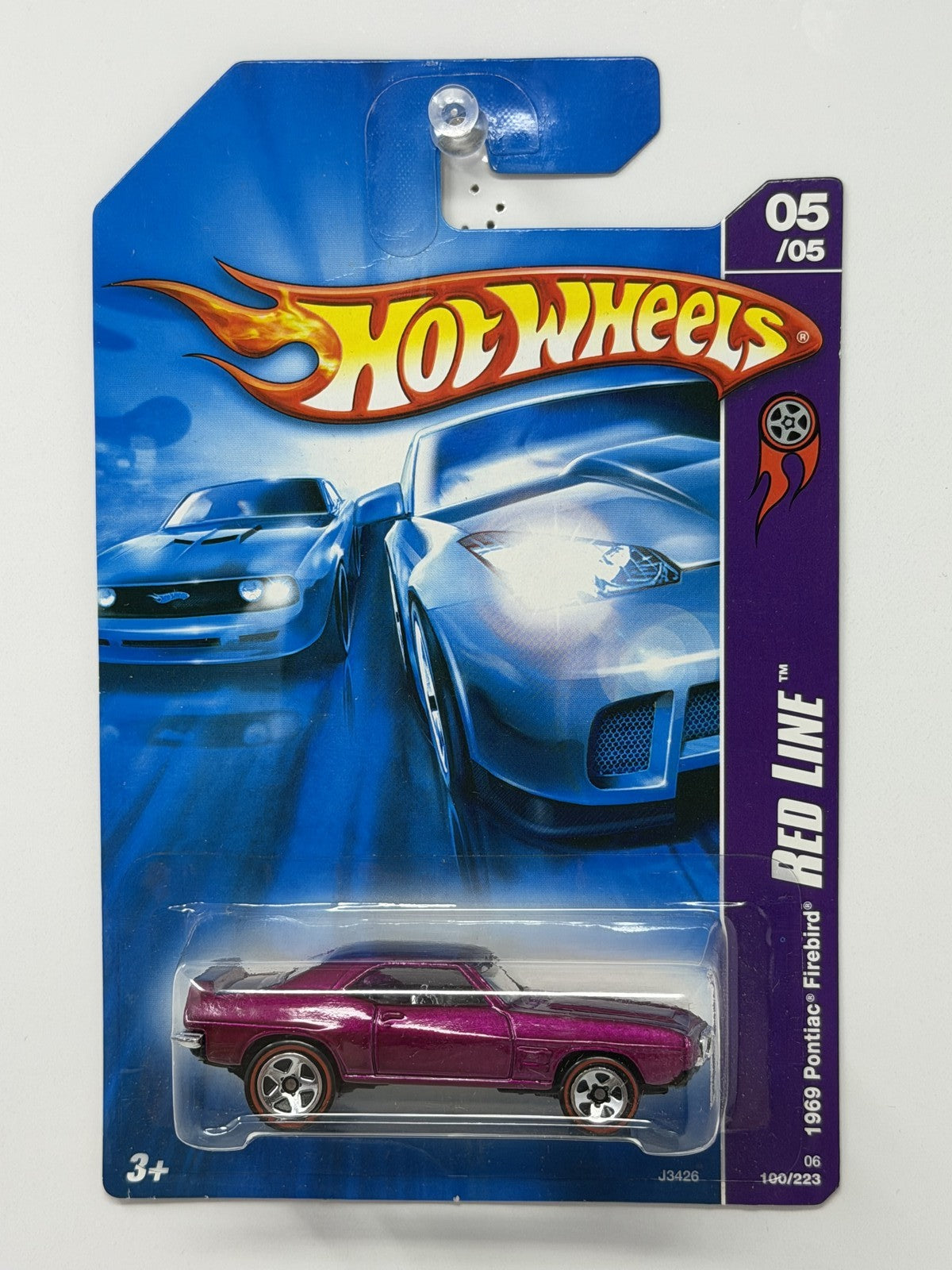 Hot Wheels Red Line 1969 Pontiac Firebird 1:64 Diecast Purple