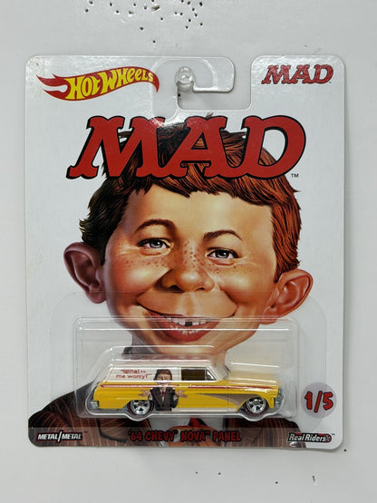 Hot Wheels MAD 1964 Chevrolet Nova Panel 1:64 Diecast Real Riders