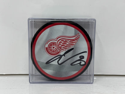 Joe Veleno Detroit Red Wings Signed NHL Autograph Puck Black Auto