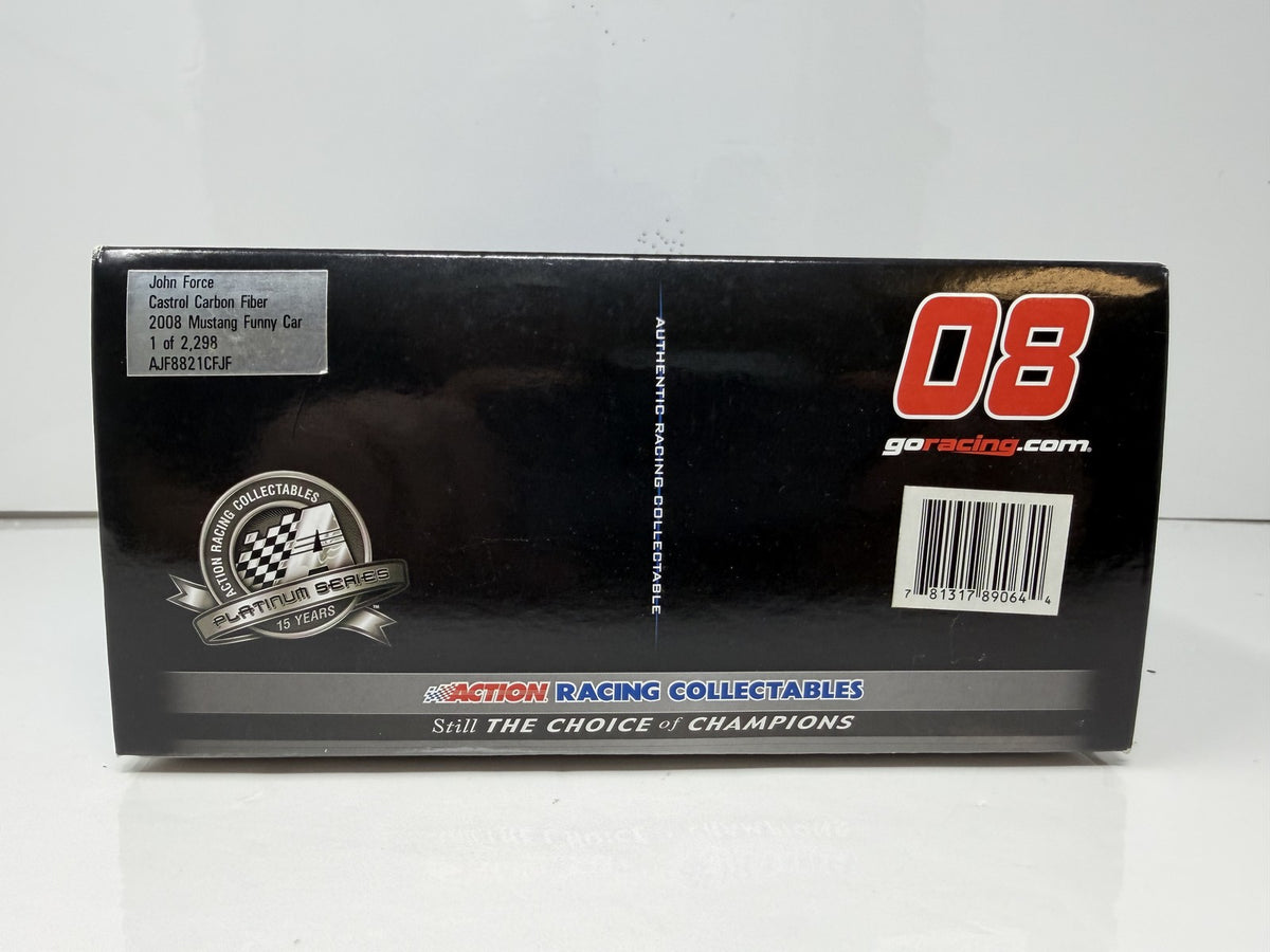 Action NHRA John Force Castrol 2008 Mustang Carbon Fiber 1:24 Diecast