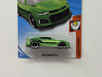 Hot Wheels Muscle Mania 2017 Chevrolet Camaro ZL1 1:64 Diecast Green