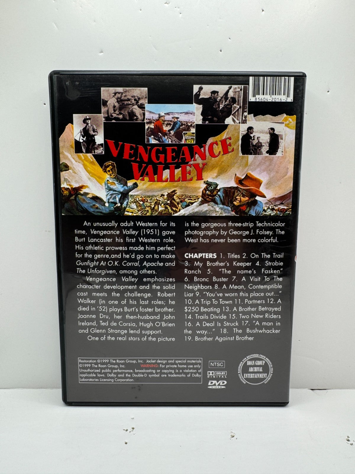 Vengeance Valley (DVD) Burt Lancaster Western