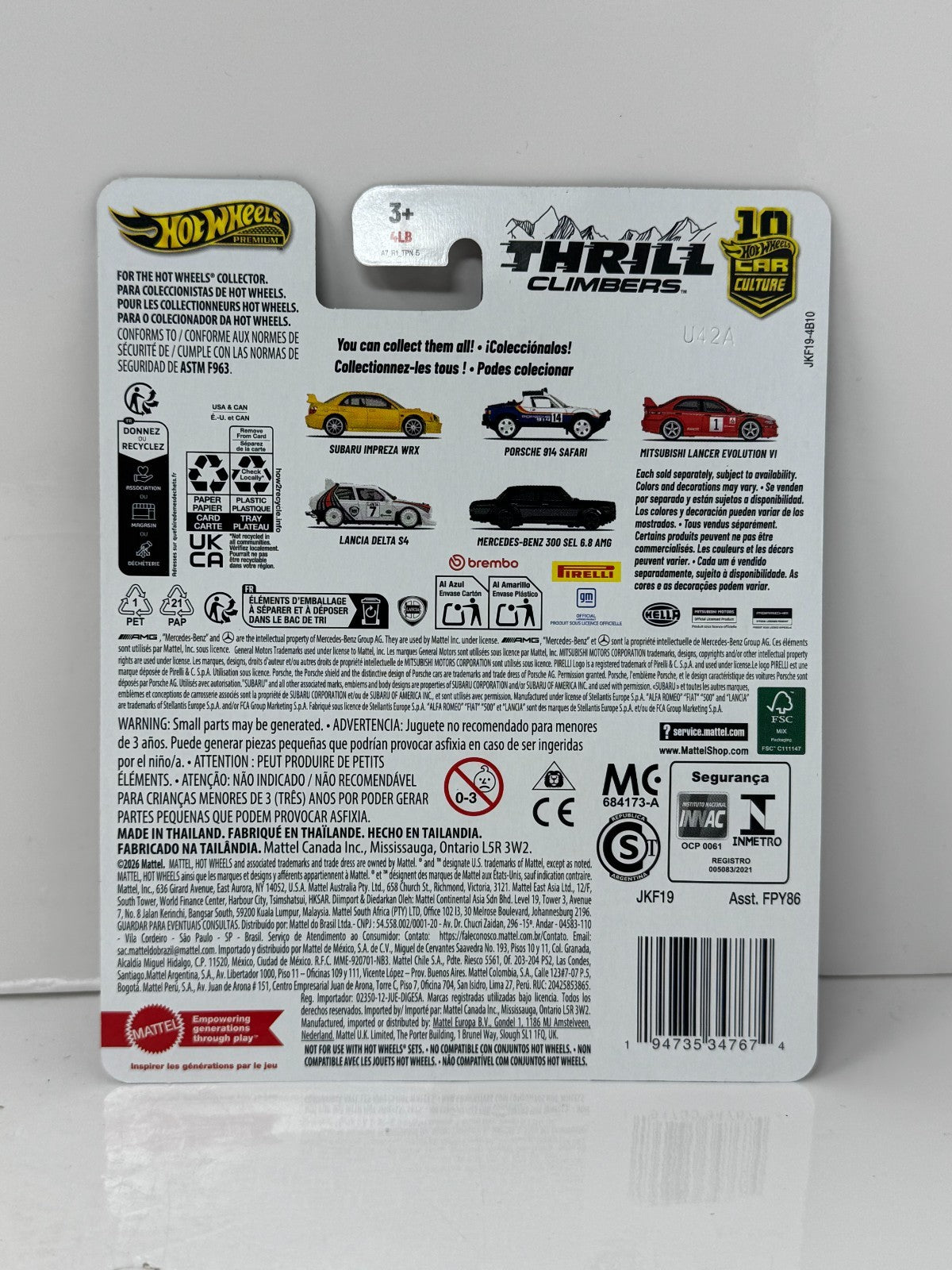 Hot Wheels Premium Thrill Climbers Mitsubishi Lancer Evo VI 1:64 Diecast