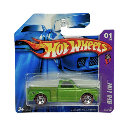 Hot Wheels Red Line Custom 1969 Chevy Pickup 1:64 Diecast Short Card