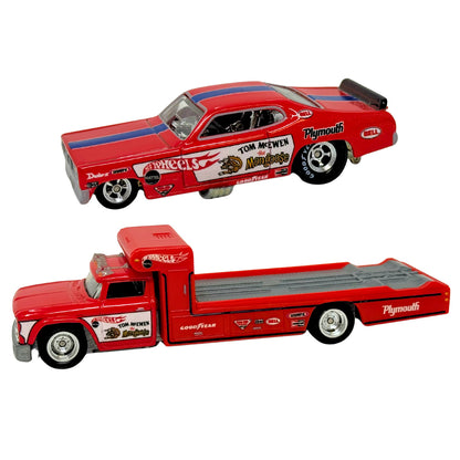 Hot Wheels Premium Team Transport Plymouth Duster & Retro Rig 1:64 Diecast