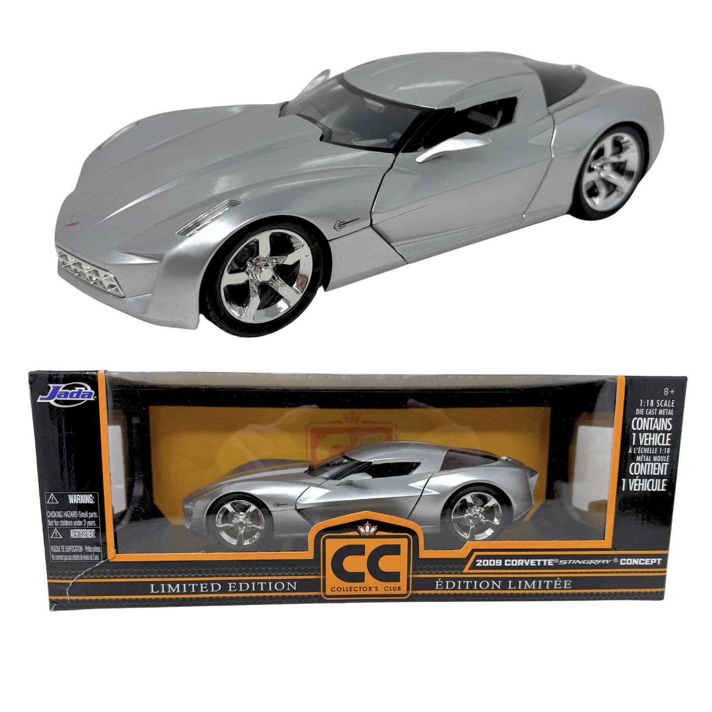 Jada Collectors Club 2009 Corvette Stingray Concept 1:18 Diecast Limited Edition