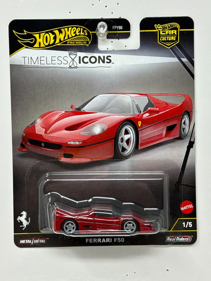 Hot Wheels Premium Timeless Icons Ferrari F50 1:64 Diecast