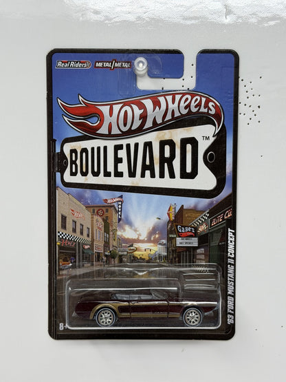 Hot Wheels Boulevard 1963 Ford Mustang II Concept 1:64 Diecast Real Riders