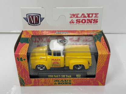 M2 Machines Ground Pounders 1956 Ford F-100 Truck Maui & Sons 1:64 Diecast