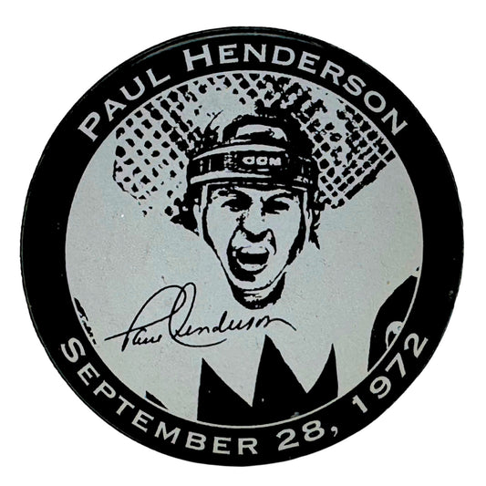 Paul Henderson Team Canada 1972 Summit Series Commemorative Hockey Puck