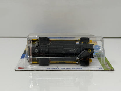 Hot Wheels HW Gassers 1955 Chevy Bel Air Gasser Yellow 1:64 Diecast U.S. Card