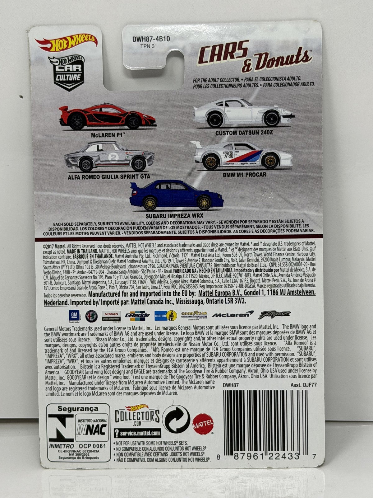 Hot Wheels Cars & Donuts Alfa Romeo Giulia Sprint GTA 1:64 Diecast Real Riders