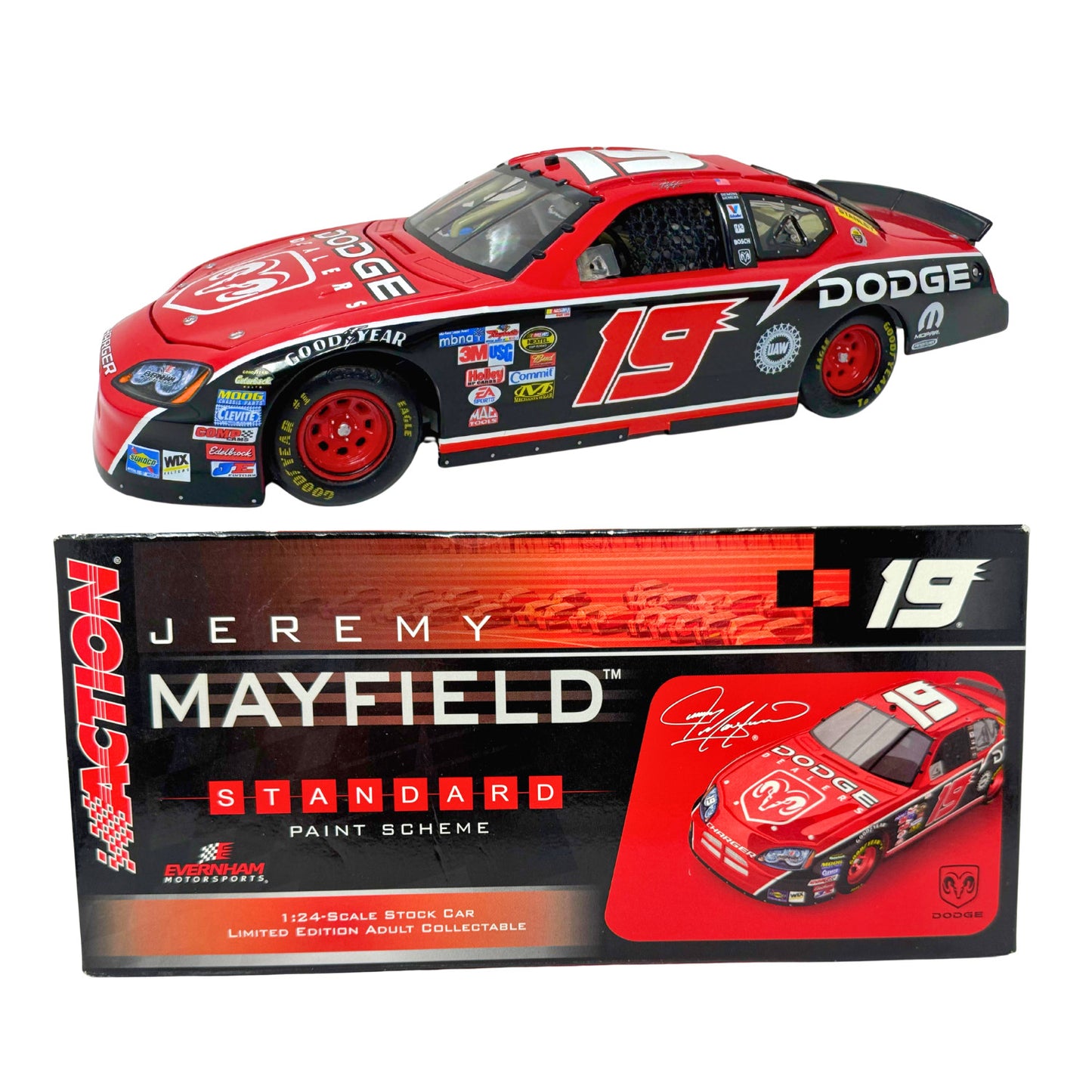 Action NASCAR Jeremy Mayfield #19 Dodge Dealers 2006 Dodge Charger 1:24 Diecast