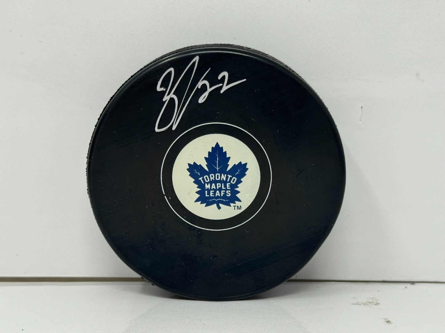 Nikita Zaitsev Toronto Maple Leafs Signed NHL Autograph Puck Silver Auto V2