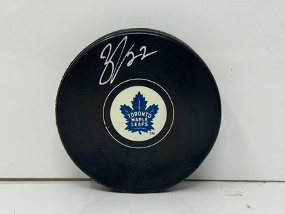 Nikita Zaitsev Toronto Maple Leafs Signed NHL Autograph Puck Silver Auto V2