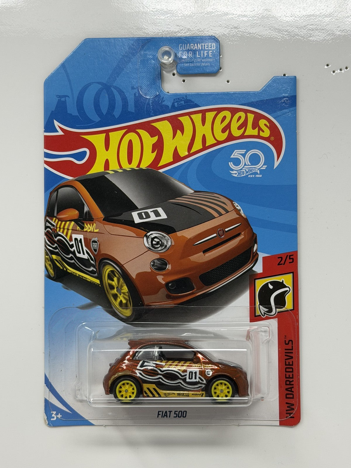 Hot Wheels Super Treasure Hunt Fiat 500 HW Daredevils 1:64 Diecast STH