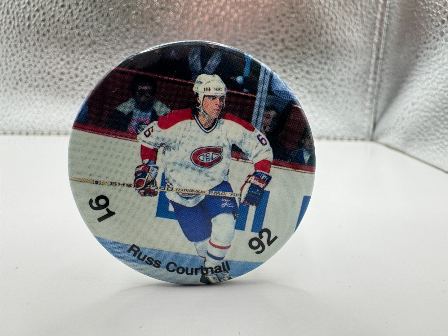 Russ Courtnall Montreal Canadiens NHL Pin-back Button UDT1