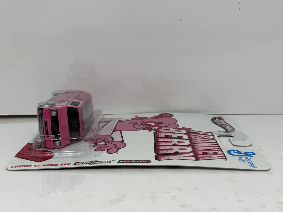 Hot Wheels General Mills Franken Berry 1977 Dodge Van 1:64 Diecast Real Riders