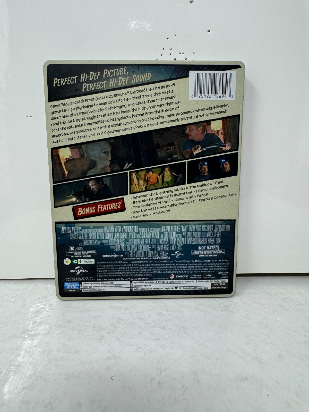 Paul (Blu-ray) Steelbook Simon Pegg Comedy Good Condition!!!