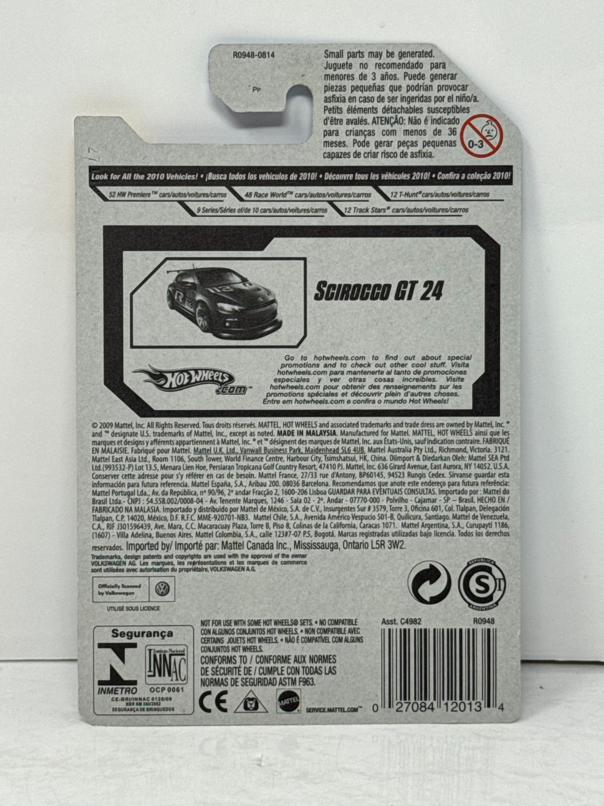 Hot Wheels 2010 HW Premiere Volkswagen Scirocco GT 24 1:64 Diecast