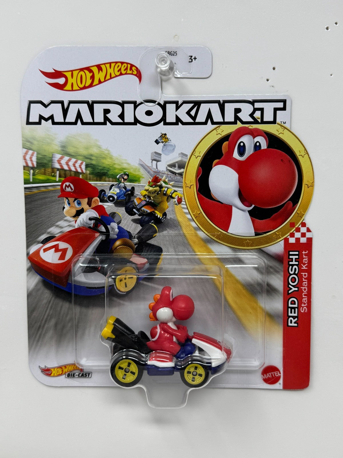 Hot Wheels Mario Kart Red Yoshi Standard Kart 1:64 Diecast