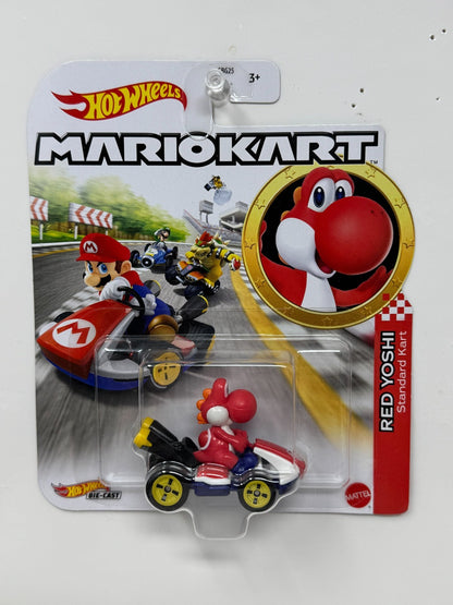 Hot Wheels Mario Kart Red Yoshi Standard Kart 1:64 Diecast